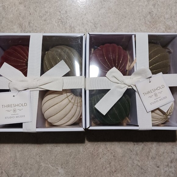 Threshold Studio McGee flocked Christmas ornaments - Picture 2 of 7